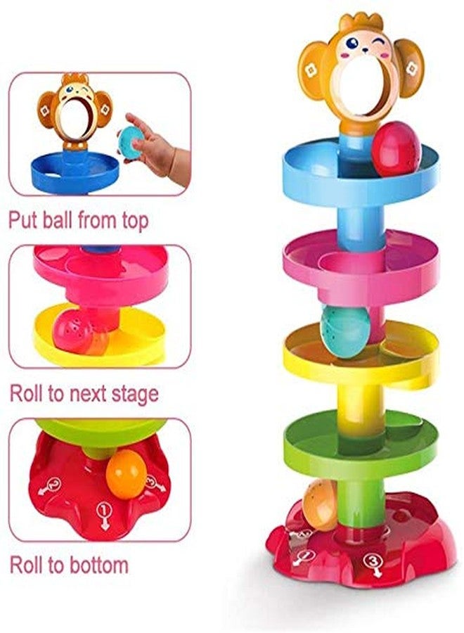 plutofit Early Education Rolling Ball Ramp Drop Toys (Roll and Swirl Ball for Kids) - Image 5